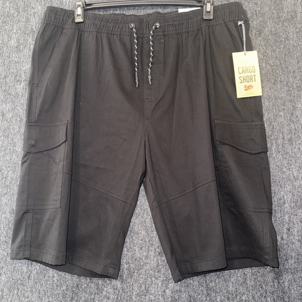 Public Supply‎ Co NYC Cotton Flex Cargo Short Black Pockets Drawstring Men's 4X